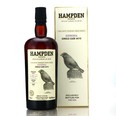 Hampden OWH 2012 Single Cask 8 Year Old  #670 75cl  / Trelawny Endemic Birds - US Import