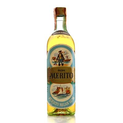 Ron Merito Gold Label Puerto Rican Rum 1960s