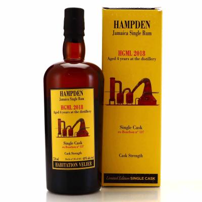 Hampden HGML 2018 Habitation Velier 4 Year Old Single Cask #137 75cl