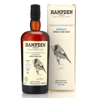 Hampden LFCH 2011 Single Cask 9 Year Old #288 75cl / Trelawny Endemic Birds - US Import