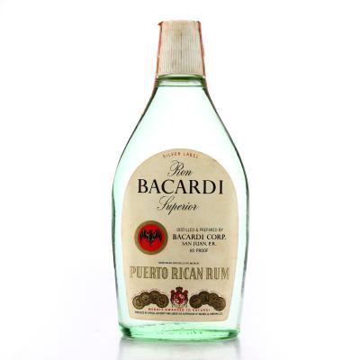 Bacardi Carta Silver Label 4/5 Pint 1970s / US Import