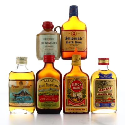 Jamaica Rum Miniatures x 6 1960s-70s