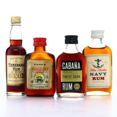 Demerara Rum Miniatures x 4 1970s / includes OVD